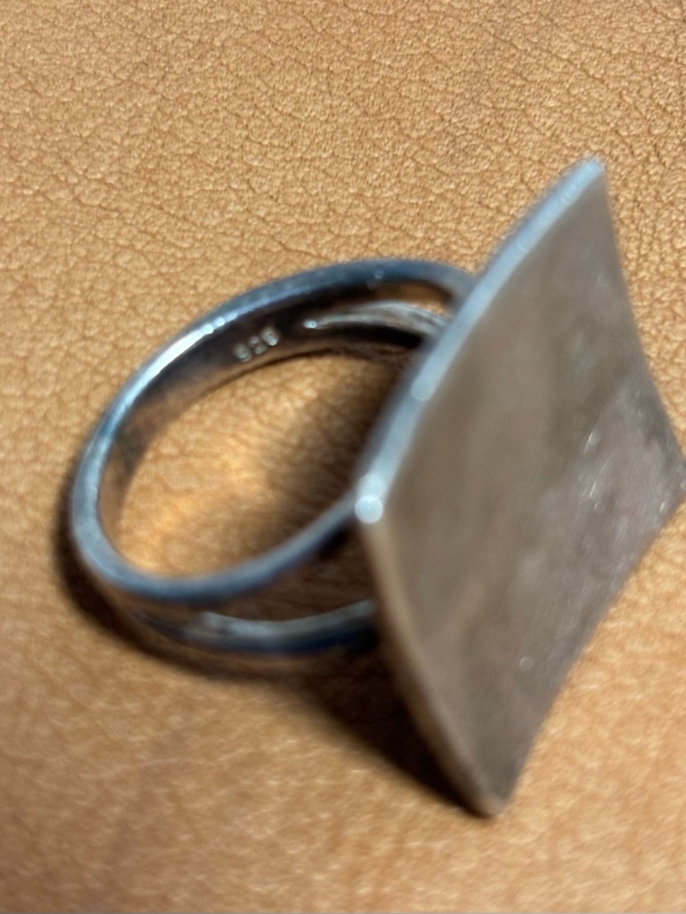 Textured Matte Sterling Silver Ring by Tashi